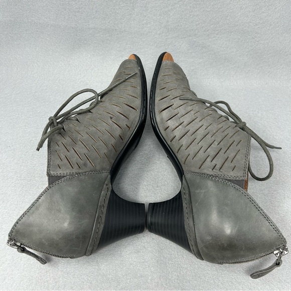 Rockport Boots Cobb hill Womens Leather Open Toe Lace Up Block Heels Size 9W. - Picture 10 of 13